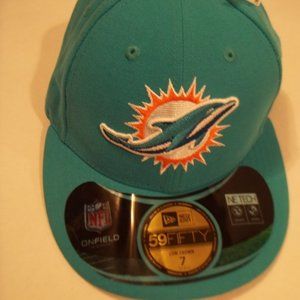 NWT 59Fifty Dolphins Hat Cap 7 Low Crown